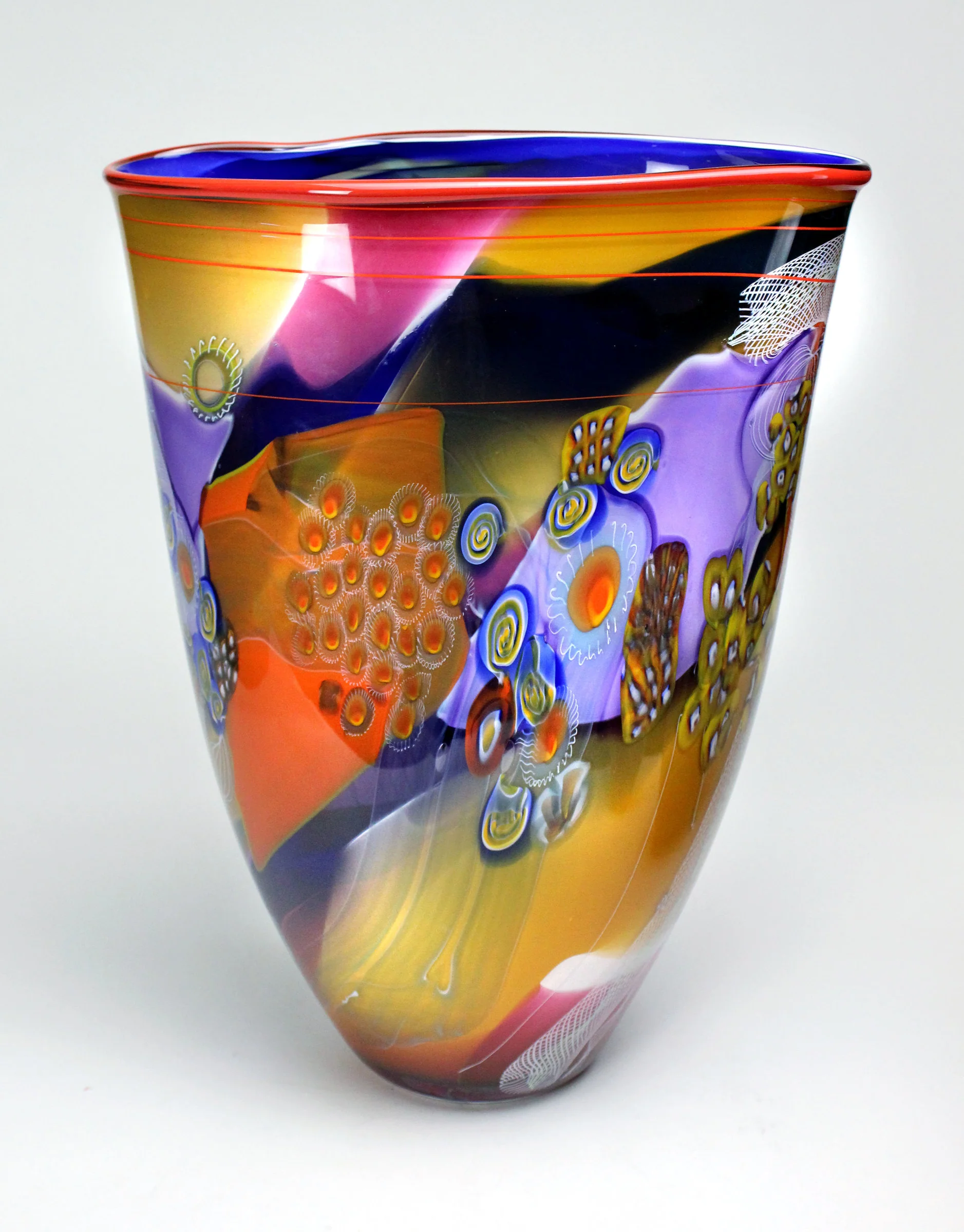 Color Field Vessel in Ruby Sunset - Image 4