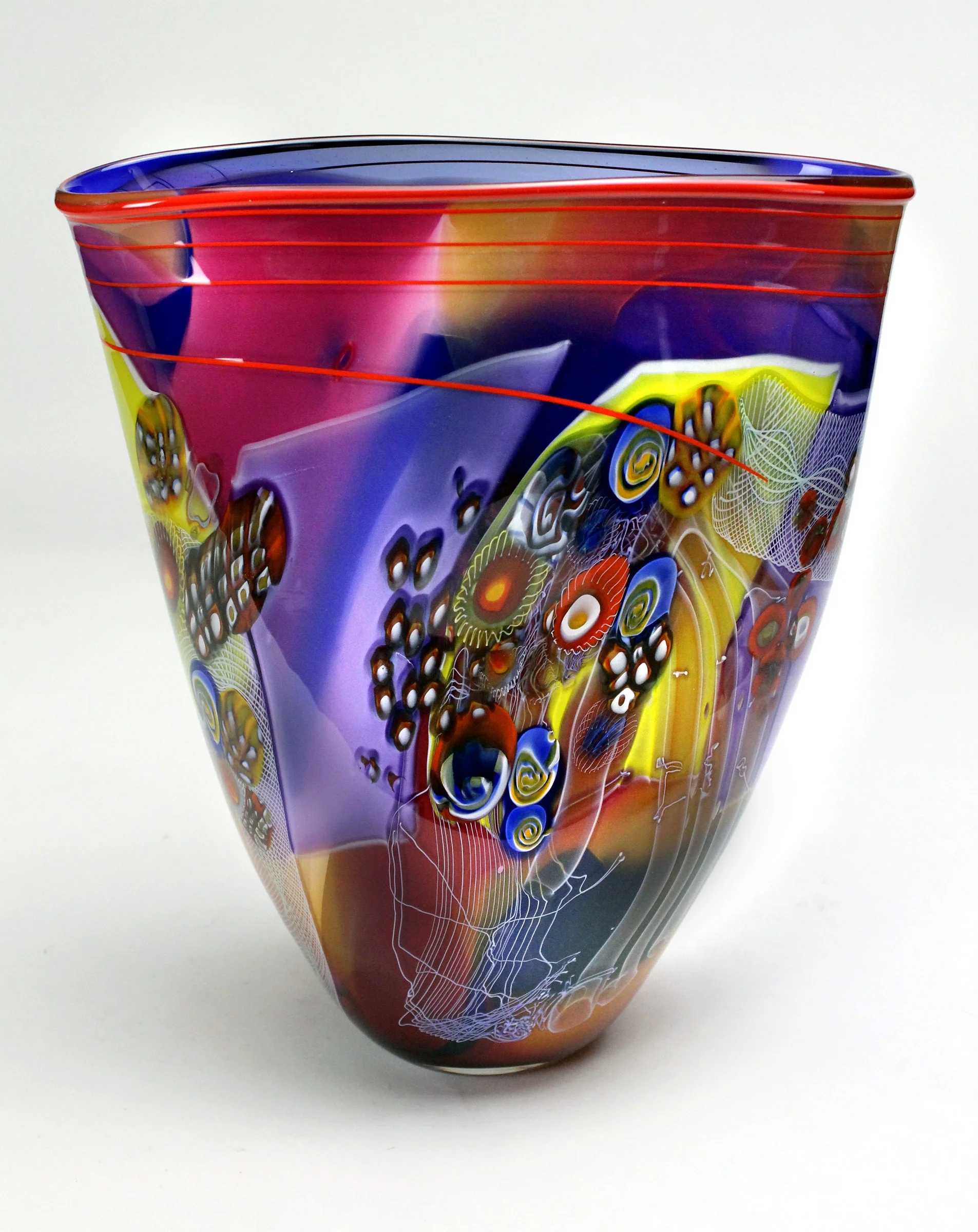 Color Field Vessel in Ruby Sunset - Image 3