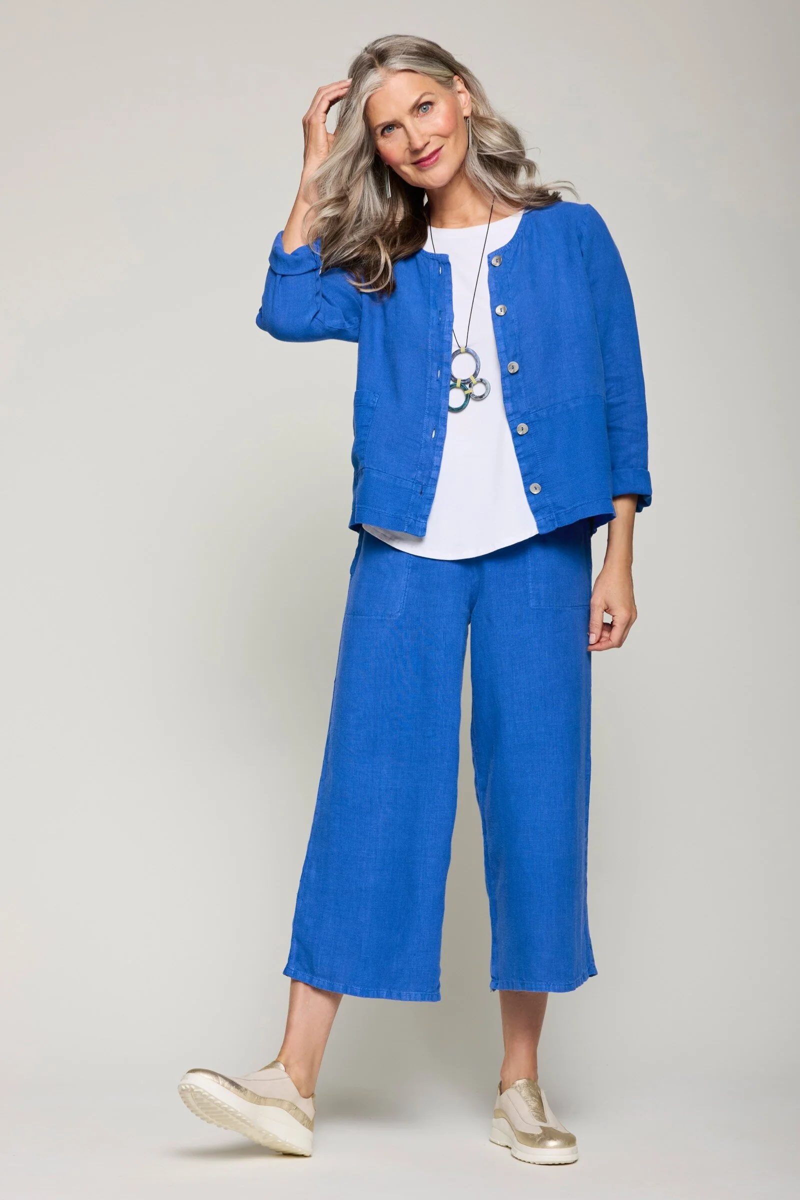 Flat Front Crop Pants - Image 4