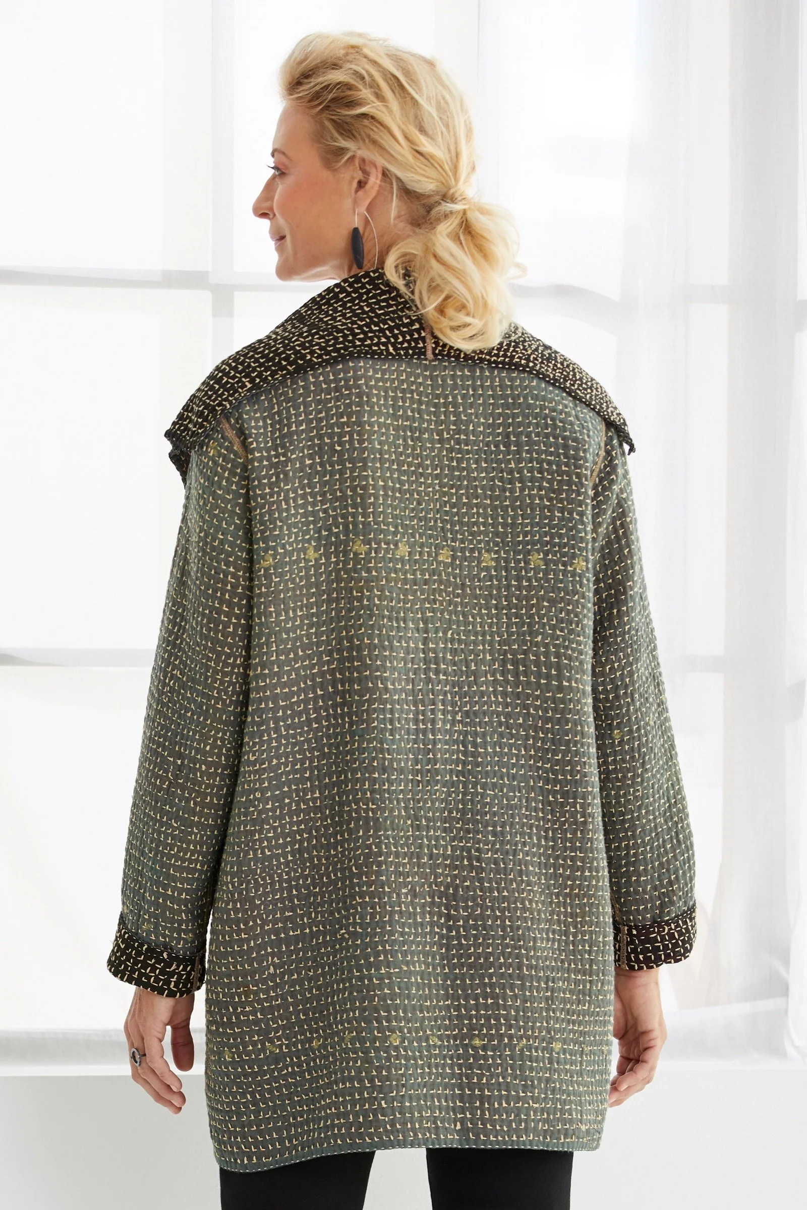 Waffle Kantha Jacket - Image 4